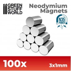 Magneti Neodimio 3x1mm - 100 unità (N35)